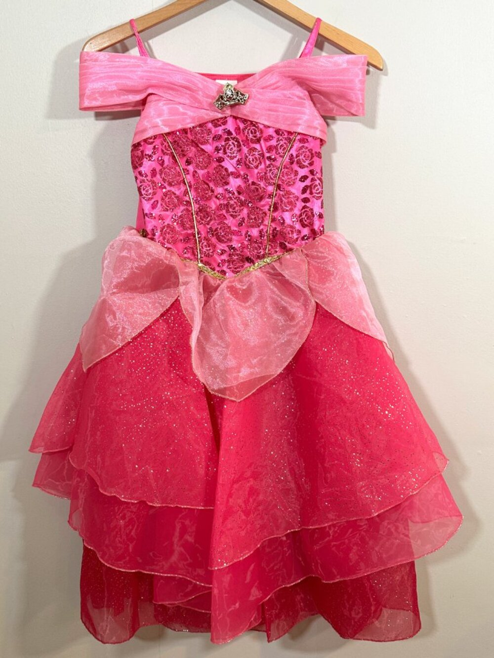 Disney Store Princess Aurora Sleeping Beauty Halloween Costume Dress Girl 9/10 - Picture 2 of 16